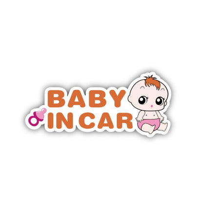 10 PCS There Is A Baby In The Car Stickers Warning Stickers Style: CT203 Baby J Girl Magnetic Stickers - Warning Sticker by PMC Jewellery | Online Shopping South Africa | PMC Jewellery | Buy Now Pay Later Mobicred