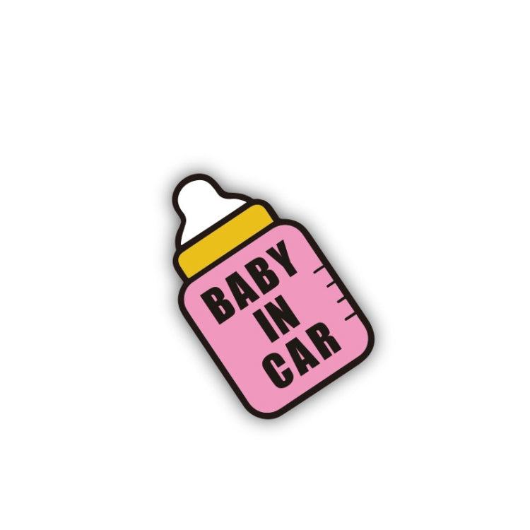 10 PCS There Is A Baby In The Car Stickers Warning Stickers Style: CT203 Baby Y Pink Bottom Bottle Magnetic Stickers - Warning Sticker by PMC Jewellery | Online Shopping South Africa | PMC Jewellery | Buy Now Pay Later Mobicred