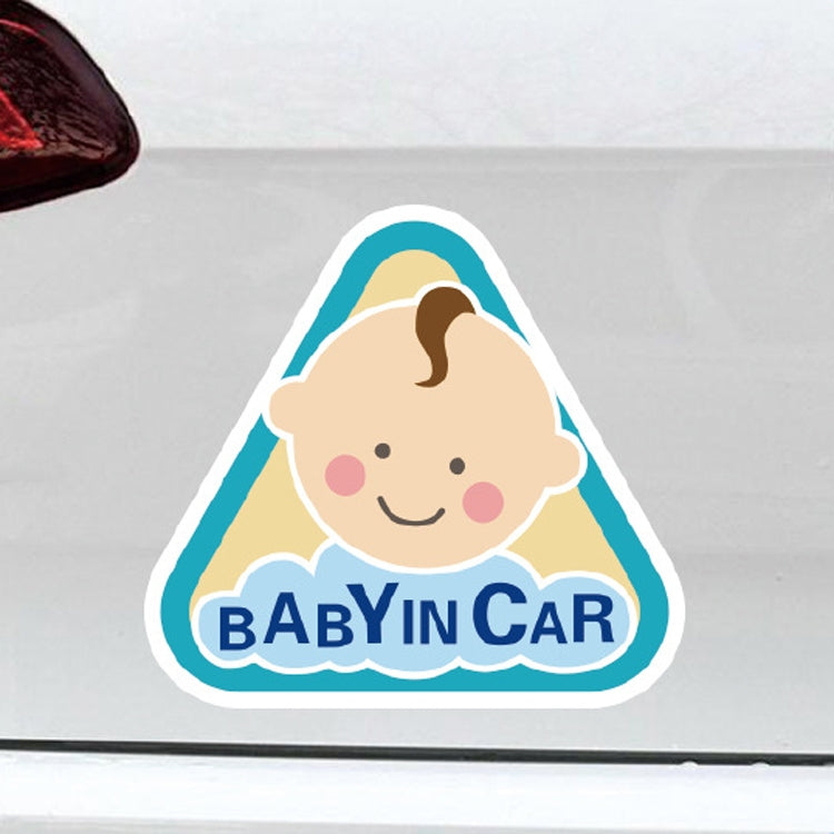 10 PCS There Is A Baby In The Car Stickers Warning Stickers Style: CT223Y Blue Bottom Bottle Adhesive Stickers - Warning Sticker by PMC Jewellery | Online Shopping South Africa | PMC Jewellery | Buy Now Pay Later Mobicred