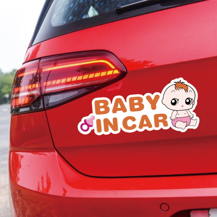 10 PCS There Is A Baby In The Car Stickers Warning Stickers Style: CT223Z Pink Bottom Bottle Adhesive Stickers - Warning Sticker by PMC Jewellery | Online Shopping South Africa | PMC Jewellery | Buy Now Pay Later Mobicred