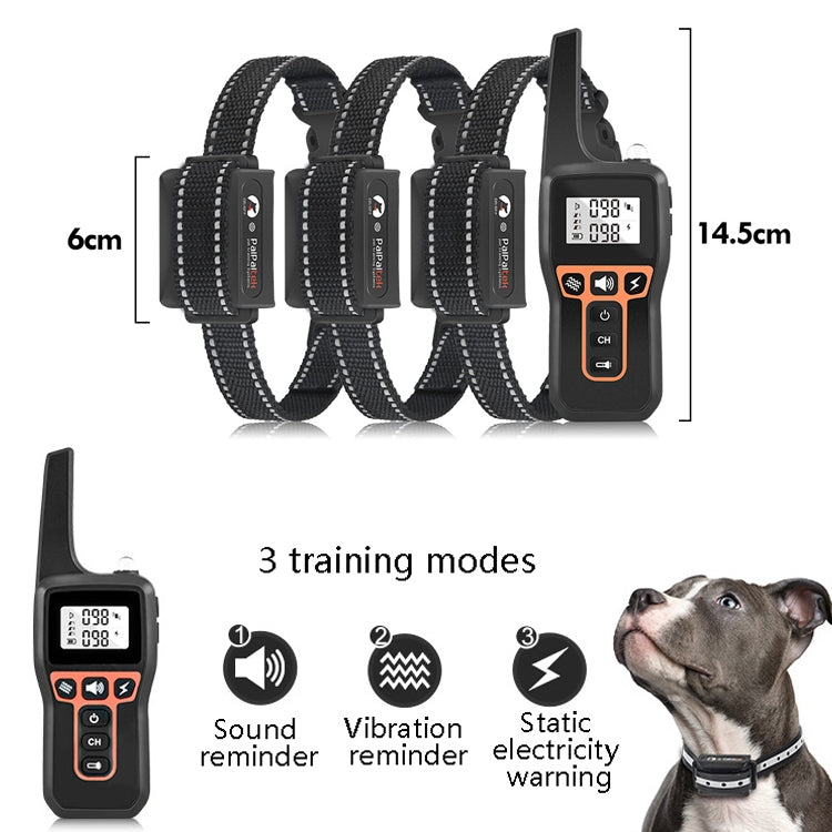 PaiPaitek PD529-3 Remote Control Dog Training Device Voice Control Barking Stopper Electronic Collar Dog Training Device - free shipping - PMC TechLife - Order now!