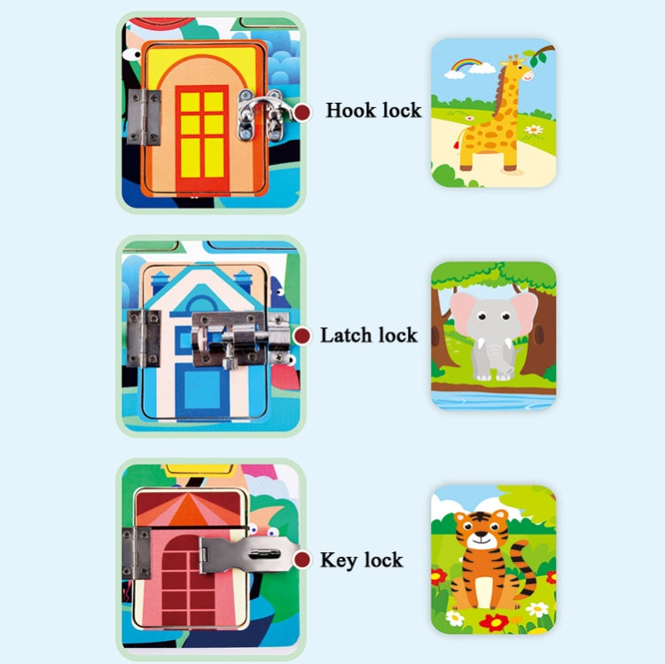 Children Montessori Busy Board Puzzle Unlocking Toy Early Education Toy, Style: Animal - Early Education Toys by PMC Jewellery | Online Shopping South Africa | PMC Jewellery