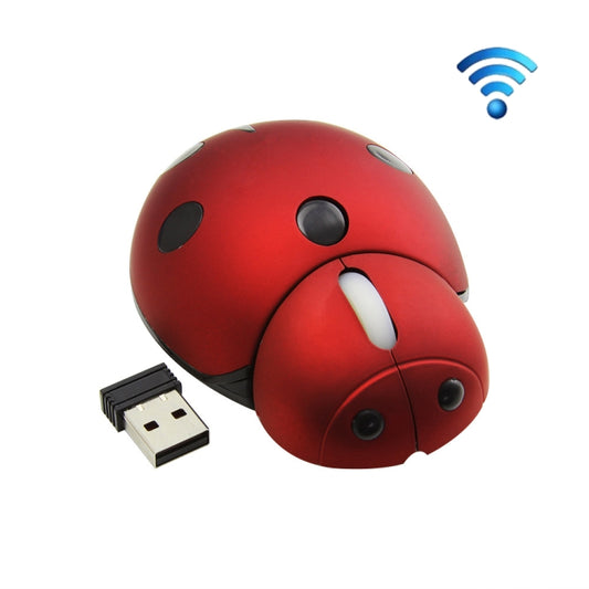 CM0184 3000 DPI 3-keys Mini Ladybug 2.4G Wireless Mouse Personalized Wireless Mouse(Red) - Wireless Mice by PMC Jewellery | Online Shopping South Africa | PMC Jewellery | Buy Now Pay Later Mobicred