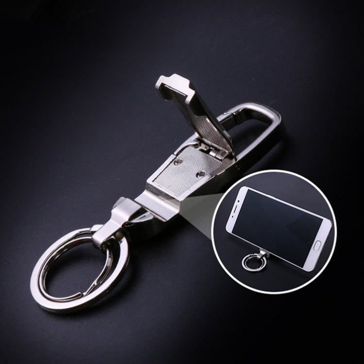 JOBON ZB-8780 Multi-Function Keychain Man Portable Mobile Phone Bracket Metal Waist Car Keychain(Black) - Key Rings by JOBON | Online Shopping South Africa | PMC Jewellery | Buy Now Pay Later Mobicred