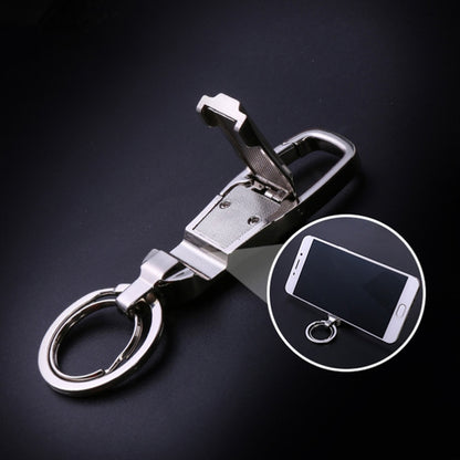 JOBON ZB-8780 Multi-Function Keychain Man Portable Mobile Phone Bracket Metal Waist Car Keychain(Black) - Key Rings by JOBON | Online Shopping South Africa | PMC Jewellery | Buy Now Pay Later Mobicred