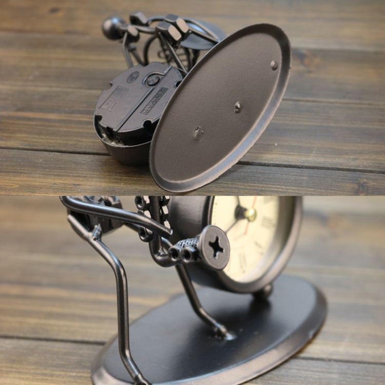 Iron Stainless Steel Small Table Clock Retro Personality Clock Birthday Gift(C64 Accordion Clock) - Novelty Clock by PMc TechLife | Online Shopping South Africa | PMc TechLife | Buy Now Pay Later Mobicred