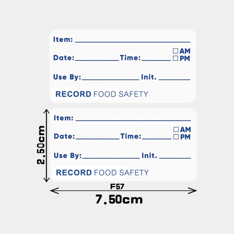 Food Date Sticker Label, Size: 7.5 x 2.5cm - Printer Paper & Stickers by PMC Jewellery | Online Shopping South Africa | PMC Jewellery