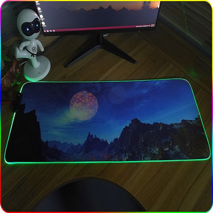 250x350x3mm F-01 Rubber Thermal Transfer RGB Luminous Non-Slip Mouse Pad(Ice Lend) - Mouse Pads by PMC Jewellery | Online Shopping South Africa | PMC Jewellery | Buy Now Pay Later Mobicred