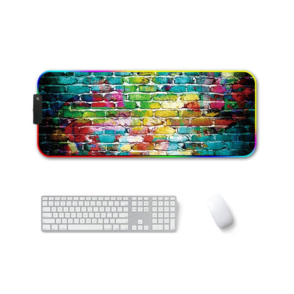 250x350x4mm F-01 Rubber Thermal Transfer RGB Luminous Non-Slip Mouse Pad(Colorful Brick) - Mouse Pads by PMC Jewellery | Online Shopping South Africa | PMC Jewellery | Buy Now Pay Later Mobicred