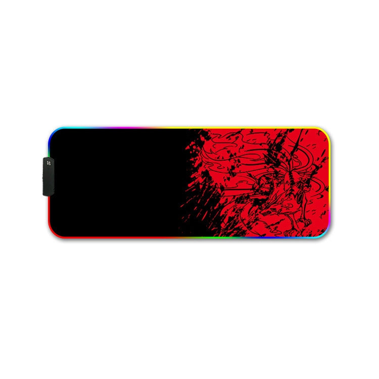 250x350x4mm F-01 Rubber Thermal Transfer RGB Luminous Non-Slip Mouse Pad(Red Fox) - Mouse Pads by PMC Jewellery | Online Shopping South Africa | PMC Jewellery | Buy Now Pay Later Mobicred