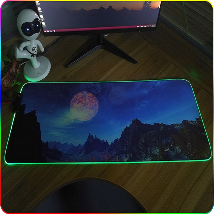 300x800x3mm F-01 Rubber Thermal Transfer RGB Luminous Non-Slip Mouse Pad(Ice Lend) - Mouse Pads by PMC Jewellery | Online Shopping South Africa | PMC Jewellery | Buy Now Pay Later Mobicred