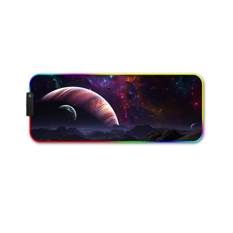 350x900x4mm F-01 Rubber Thermal Transfer RGB Luminous Non-Slip Mouse Pad(Vast Starry Sky) - Mouse Pads by PMC Jewellery | Online Shopping South Africa | PMC Jewellery | Buy Now Pay Later Mobicred