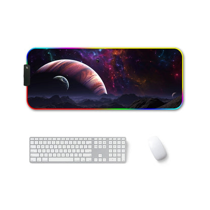 400x900x4mm F-01 Rubber Thermal Transfer RGB Luminous Non-Slip Mouse Pad(Vast Starry Sky) - Mouse Pads by PMC Jewellery | Online Shopping South Africa | PMC Jewellery | Buy Now Pay Later Mobicred