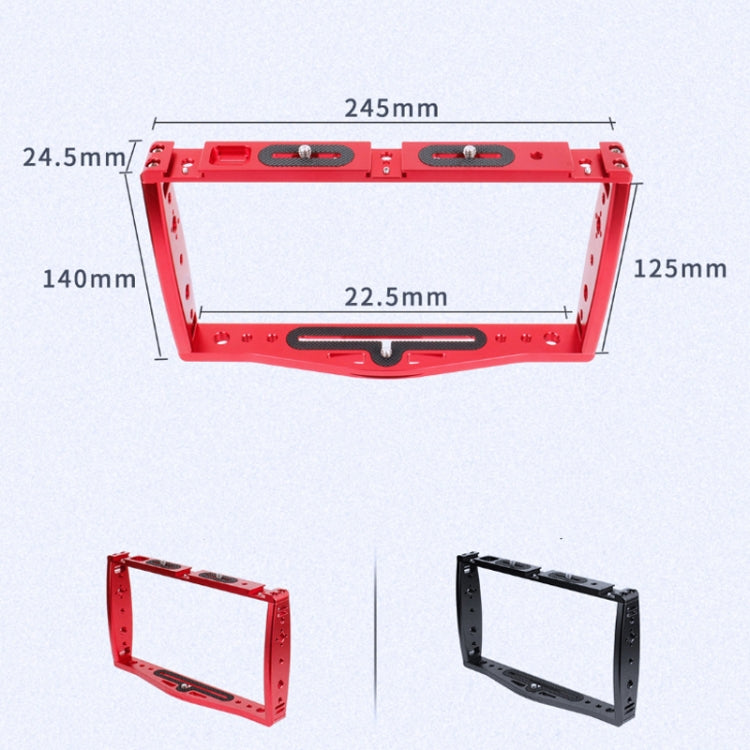 Diving Dual Handheld Grip Bracket Stabilizer Extension Phone Clamp Camera Rig Cage Underwater Case for GoPro HERO9 /8 /7, Colour: Black Bracket + Shutter - Camera Cage by PMC TechLife | Online Shopping South Africa | PMC TechLife | Buy Now Pay Later Mobicred