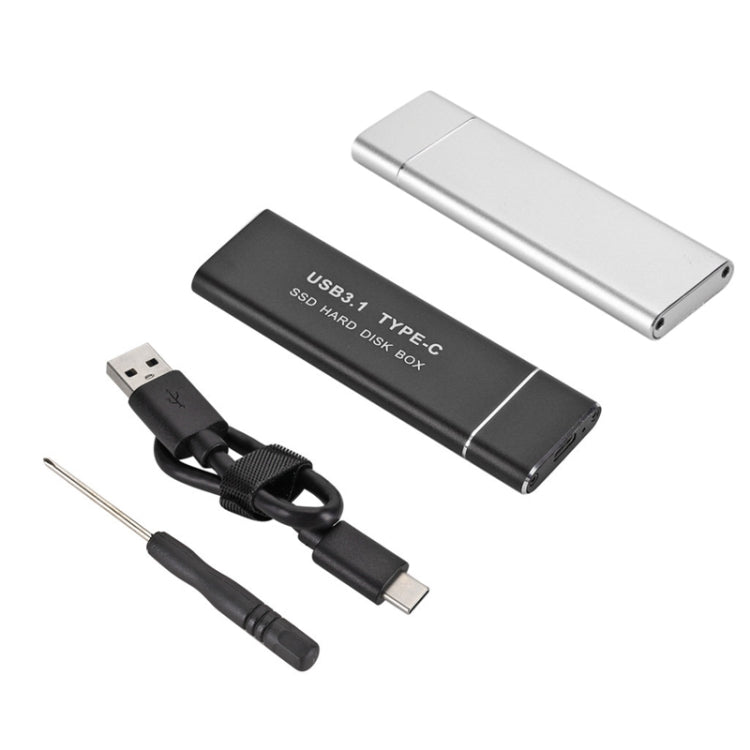 F018C M.2 NGFF To USB3.1 SSD Solid Aluminum Type-C Mobile Hard Drive Enclosure(Black) - HDD Enclosure by PMC TechLife | Online Shopping South Africa | PMC TechLife | Buy Now Pay Later Mobicred