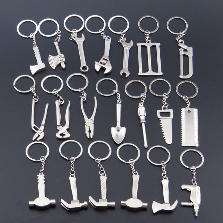 10 PCS Tool Metal Keychain Car Key Ring Pendant, Colour: H-397 Axe Claw Hammer - Key Rings by PMC Jewellery | Online Shopping South Africa | PMC Jewellery | Buy Now Pay Later Mobicred