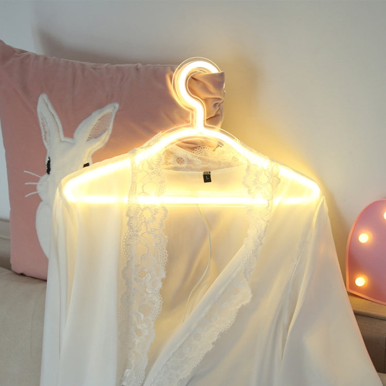 HS-20002 LED Coat Hanger Neon Light Room Decoration Lantern Holiday Light(White Light) - Holiday Lights by PMc TechLife | Online Shopping South Africa | PMc TechLife | Buy Now Pay Later Mobicred