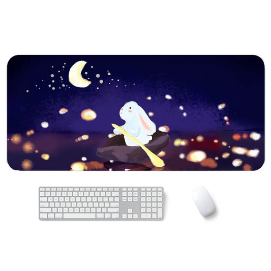 400x900x4mm illustration Cartoon Pattern Waterproof Non-Slip Mouse Pad(Rabbit On The Road) - Mouse Pads by PMC Jewellery | Online Shopping South Africa | PMC Jewellery | Buy Now Pay Later Mobicred