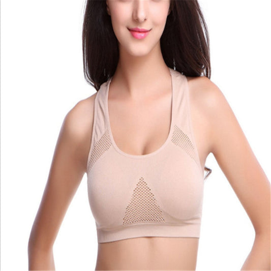 High Stretch Breathable Top Fitness Women Padded Sports Bra, Size:L (Khaki) - Ladies Underwear by PMC Jewellery | Online Shopping South Africa | PMC Jewellery