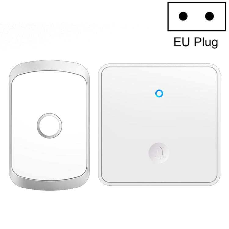CACAZI FA50 1 For 1 Push-button Self-generating Wireless Doorbell, Plug:EU Plug(White) - Wireless Doorbell by CACAZI | Online Shopping South Africa | PMC Jewellery