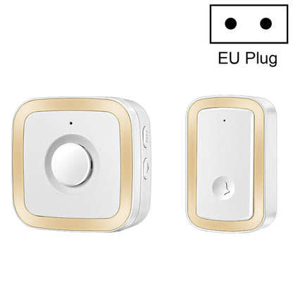 CACAZI A58 1 For 1 Smart Wireless Doorbell without Battery, Plug:EU Plug(Gold) - Wireless Doorbell by CACAZI | Online Shopping South Africa | PMC Jewellery | Buy Now Pay Later Mobicred