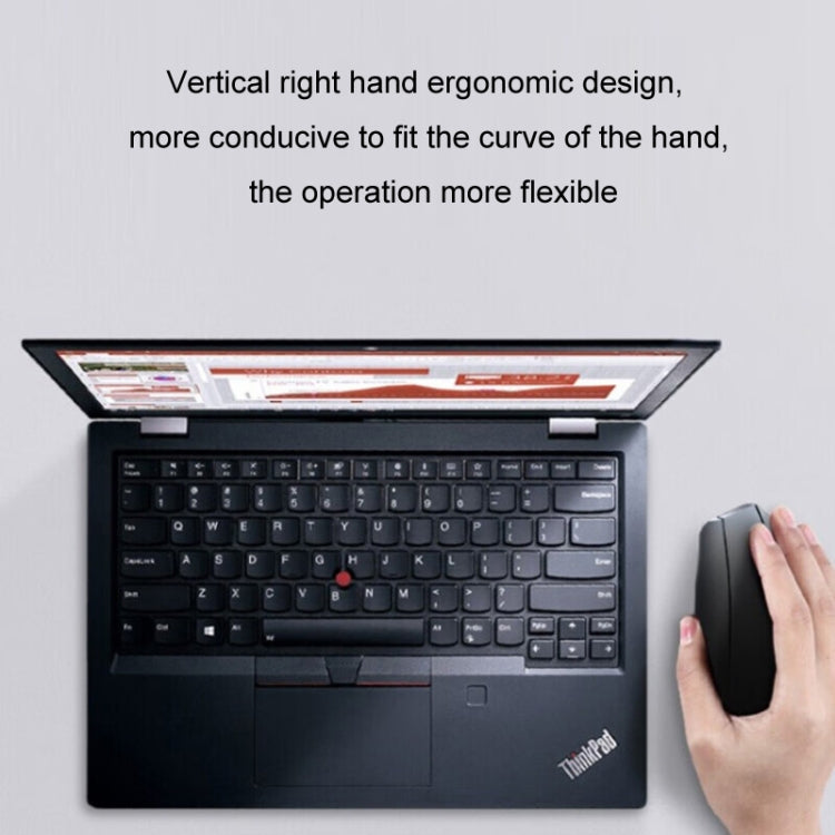 Lenovo Thinkbook Wireless Mouse Ergonomic Design Side Grip Mice - Wireless Mice by Lenovo | Online Shopping South Africa | PMC Jewellery | Buy Now Pay Later Mobicred