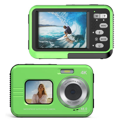 WDC901 3.5m Waterproof 48MP HD Dual Screen Outdoor Sports Digital Camera AU Plug(Green) - Children Cameras by PMC Jewellery | Online Shopping South Africa | PMC Jewellery | Buy Now Pay Later Mobicred