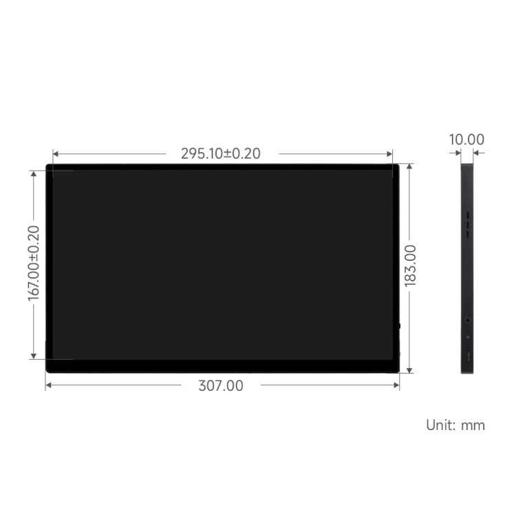 Waveshare 13.3 Inch 2K 2560×1440 HDMI/Type-C Display Interface AMOLED Touch Display(UK Plug) - Modules Expansions Accessories by Waveshare | Online Shopping South Africa | PMC Jewellery | Buy Now Pay Later Mobicred