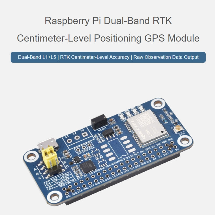 Waveshare For Raspberry Pi LC29H Series Dual-Band L1+L5 Positioning GPS Module, Spec: (BS) GPS/RTK HAT - free shipping - PMC TechLife - Order now!