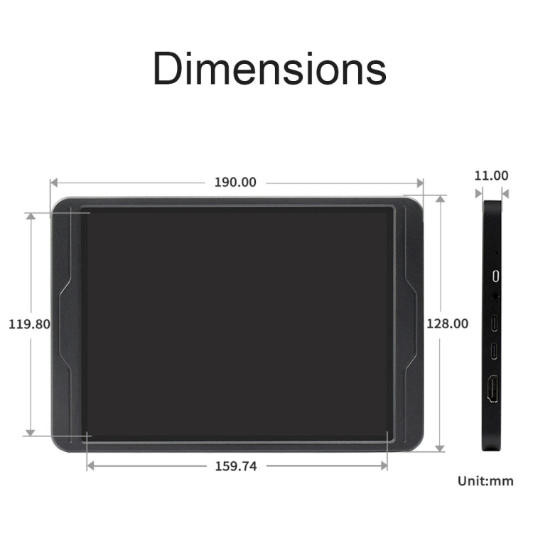 Waveshare 8 Inch 2K IPS 1536×2048 Optical Bonding Toughened Glass Panel Touch Display, Plug:EU Plug - Modules Expansions Accessories by PMC Jewellery | Online Shopping South Africa | PMC Jewellery | Buy Now Pay Later Mobicred