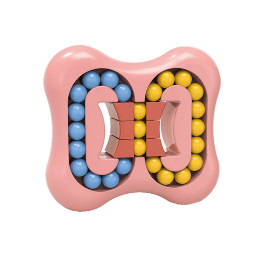 4 PCS  Rotating Magic Beans Decompression Educational Toys Children Fingertip Magic Cube Toys(Square Pink) - Magic Cubes by PMC Jewellery | Online Shopping South Africa | PMC Jewellery