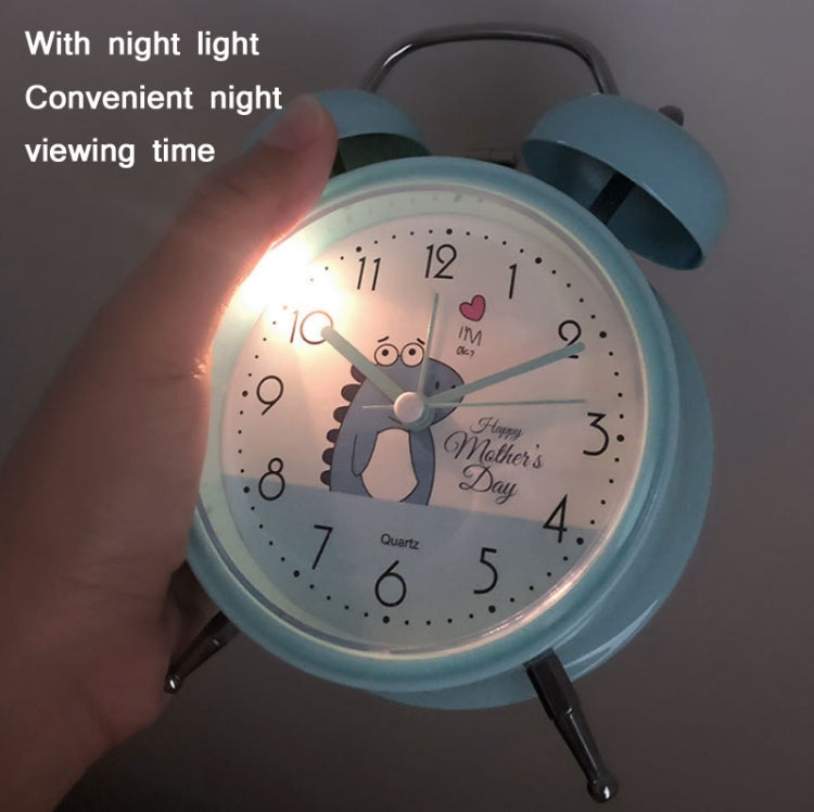 Student Cute Style Bell Alarm Clock Bedside Mute Clock With Light Specification��� Y35 4 Inch (Beige) - Alarm Clocks by PMc TechLife | Online Shopping South Africa | PMc TechLife | Buy Now Pay Later Mobicred