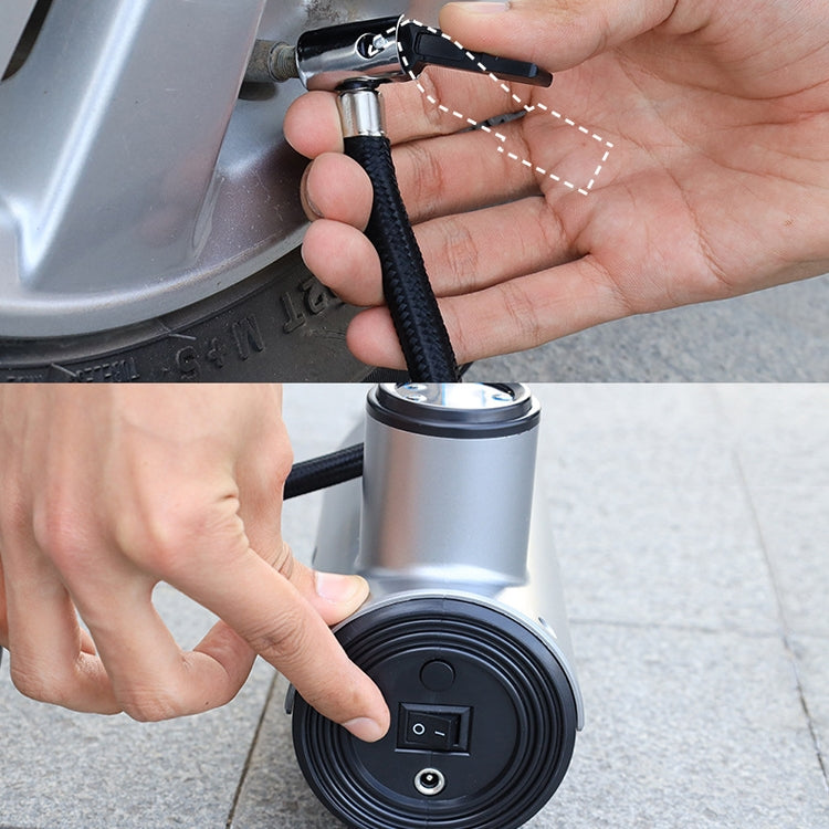 Car Inflatable Pump Portable Small Automotive Tire Refiner Pump, Style: Wired Pointer With Lamp - Inflatable Pump by PMC TechLife | Online Shopping South Africa | PMC TechLife