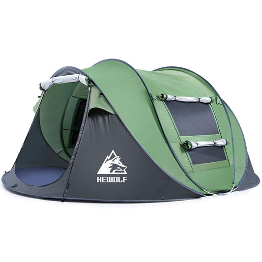 Hewolf 1766 Outdoor Automatic Windproof Quick-Opening Tent Camping Sunscreen Tent For 4-5 People (Army Green) - Tents & Accessories by PMC Jewellery | Online Shopping South Africa | PMC Jewellery