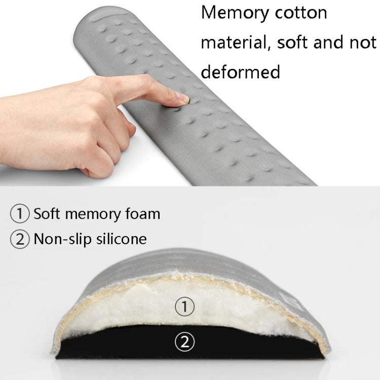 Baona Silicone Memory Cotton Wrist Pad Massage Hole Keyboard Mouse Pad, Style: Mouse Pad (Black) - Mouse Pads by Baona | Online Shopping South Africa | PMC TechLife | Buy Now Pay Later Mobicred