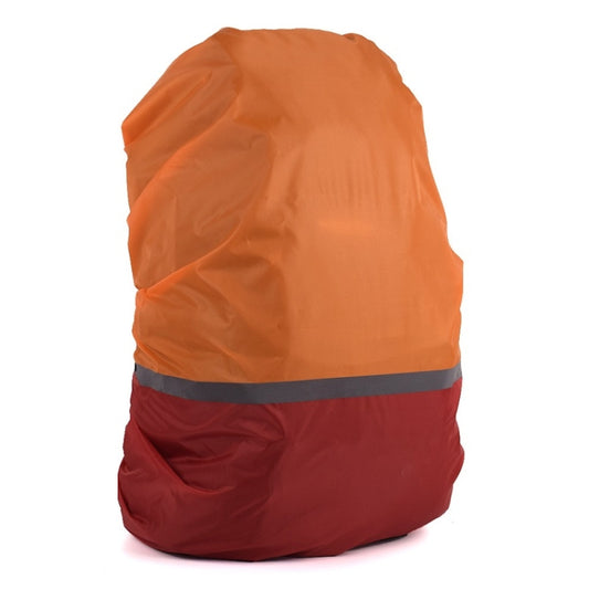 2 PCS Outdoor Mountaineering Color Matching Luminous Backpack Rain Cover, Size: L 45-55L(Red + Orange) - Rain Cover Bags by PMC Jewellery | Online Shopping South Africa | PMC Jewellery | Buy Now Pay Later Mobicred