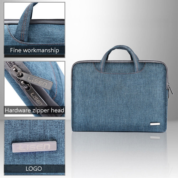 LiSEN LS-116 Simple Laptop Bag Business Laptop Liner Bag, Size: 13.3 inch(Snowflake Nylon Dark Blue) - 13.3 inch by LiSEN | Online Shopping South Africa | PMC Jewellery | Buy Now Pay Later Mobicred