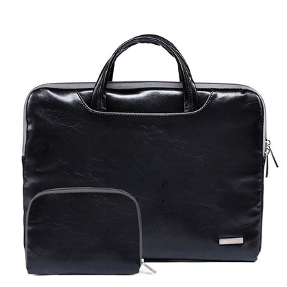 LiSEN LS-116 Simple Laptop Bag Business Laptop Liner Bag, Size: 15.6 inch(PU Black) - 15.6 - 17 inch by LiSEN | Online Shopping South Africa | PMC Jewellery | Buy Now Pay Later Mobicred