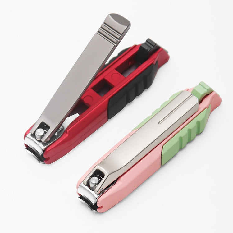 Anti-splash Nail Clippers Multifunctional Mobile Phone Holder Nail Clippers,Style: Red +Iron Box - Nail Art Equipment by PMC Jewellery | Online Shopping South Africa | PMC Jewellery | Buy Now Pay Later Mobicred