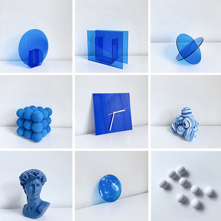 Blue Square Acrylic Ornament Studio Background Ornament Photo Props - free shipping - PMC TechLife - Order now!