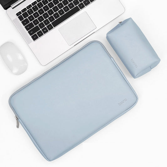 Baona BN-Q001 PU Leather Laptop Bag, Colour: Sky Blue + Power Bag, Size: 11/12 inch - 12.1 inch by Baona | Online Shopping South Africa | PMC Jewellery | Buy Now Pay Later Mobicred