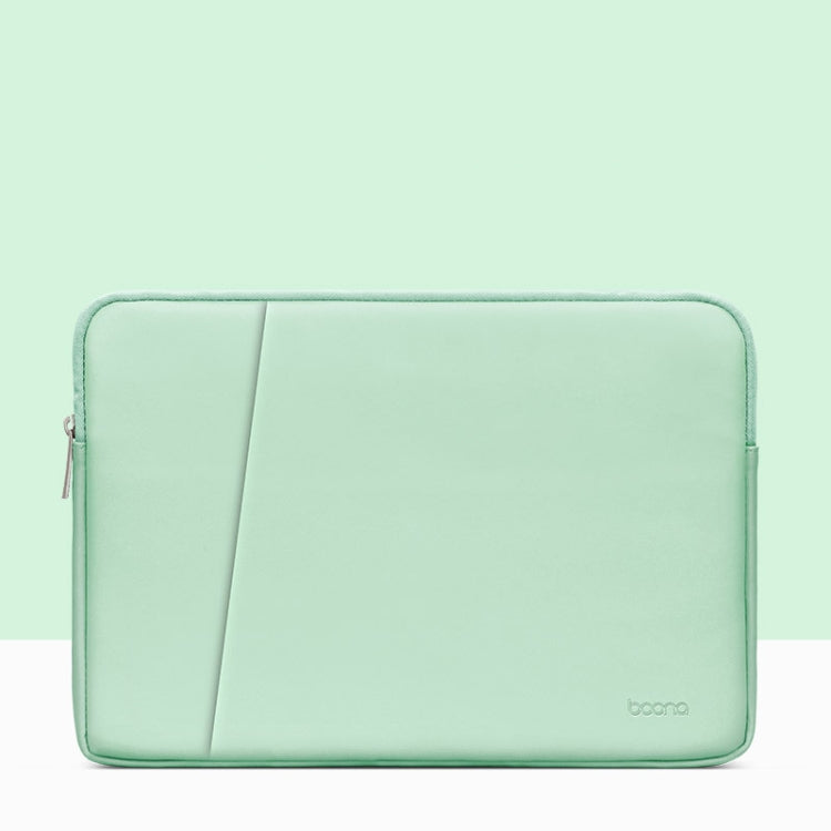 Baona BN-Q004 PU Leather Laptop Bag, Colour: Double-layer Mint Green, Size: 16/17 inch - 15.6 - 17 inch by Baona | Online Shopping South Africa | PMC Jewellery | Buy Now Pay Later Mobicred