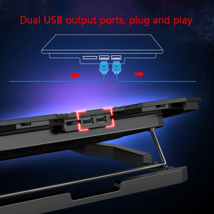 ICE COOREL K5 Laptop Radiator Computer Cooling Bracket, Colour: Touch Version (Black Blue) - free shipping - PMC Jewellery - Order now!