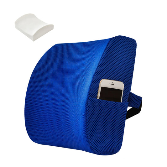 Office Waist Cushion Car Pillow With Pillow Core, Style: Memory Foam(Mesh Royal Blue) - Cushions & Pillows by PMC Jewellery | Online Shopping South Africa | PMC Jewellery | Buy Now Pay Later Mobicred