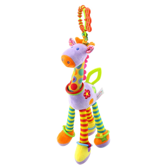 Baby Carriage Hanging Toy 0-1 Year Old Bell Teether Giraffe Bed Bell(Purple) - Strollers Accessories by PMC Jewellery | Online Shopping South Africa | PMC Jewellery | Buy Now Pay Later Mobicred