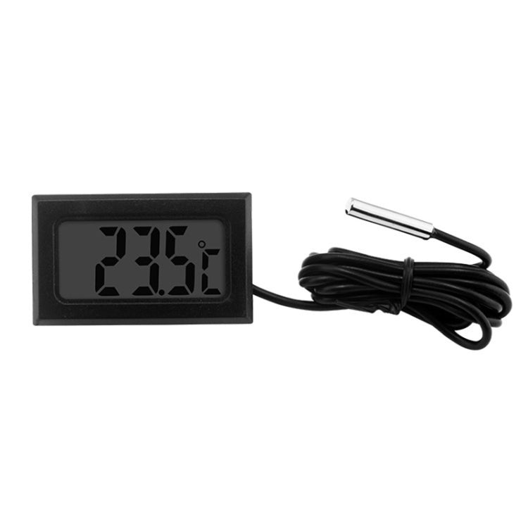 Fish Tank Digital Thermometer Waterproof Probe Electronic Measuring Thermometer, Line Length: 1m (Black) - free shipping - PMC TechLife - Order now!
