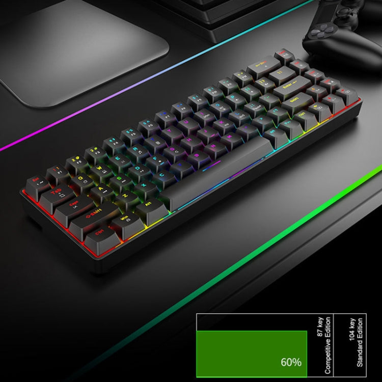 T8 68 Keys Mechanical Gaming Keyboard RGB Backlit Wired Keyboard, Cable Length:1.6m(Pink Green Shaft) - Wired Keyboard by PMC Jewellery | Online Shopping South Africa | PMC Jewellery | Buy Now Pay Later Mobicred