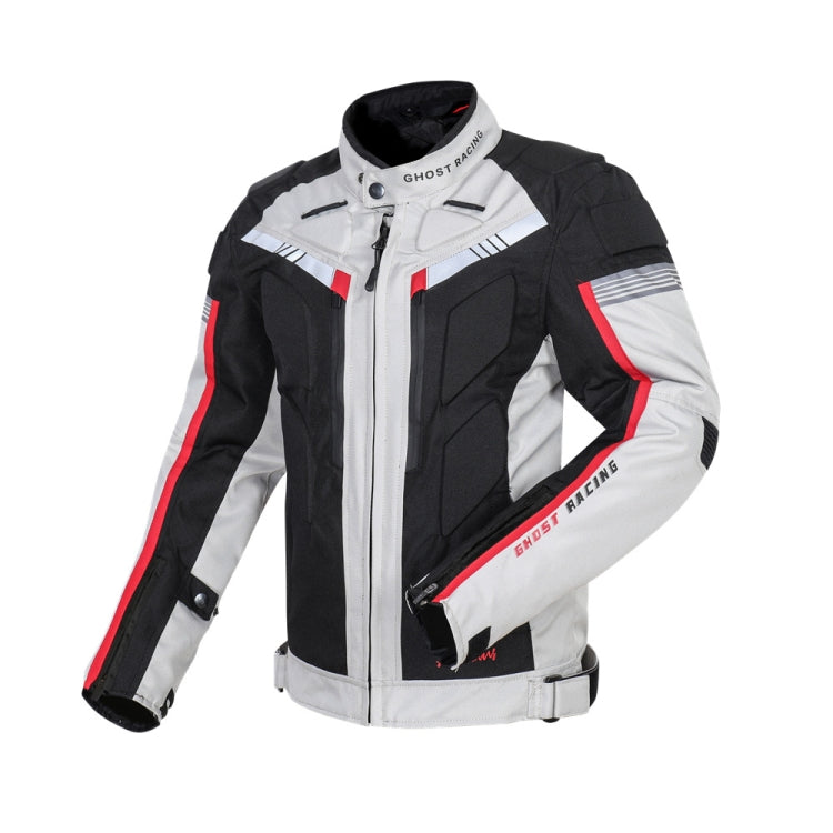 GHOST RACING GR-Y07 Motorcycle Cycling Jacket Four Seasons Locomotive Racing Anti-Fall Cloth, Size: L(Light Grey) - Protective Gear by GHOST RACING | Online Shopping South Africa | PMC Jewellery | Buy Now Pay Later Mobicred