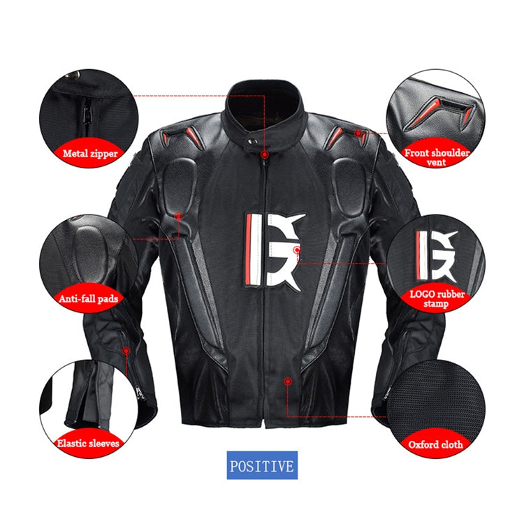 GHOST RACING GR-Y09 Motorcycle Four Seasons Racing Suit Locomotive Riding Anti-Fall Rally Suit, Size: XXL(Black) - Protective Gear by GHOST RACING | Online Shopping South Africa | PMC Jewellery | Buy Now Pay Later Mobicred