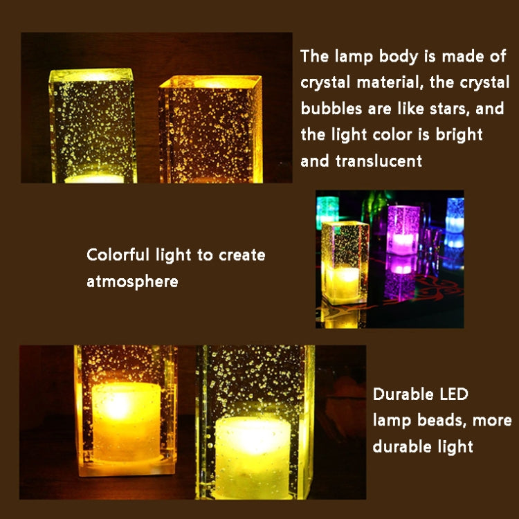 Square Colorful LED Crystal Lamp Bar Atmosphere Decorative Light (Lemon Yellow Light) - free shipping - PMc TechLife - Order now!